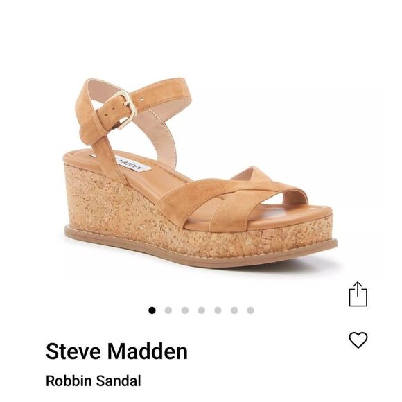 STEVE MADDEN Robbin Wedge Sandals - Picture 1 of 11